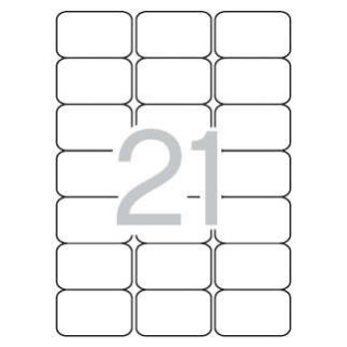 Apli Etiquetas Blancas Permanentes 63.5 x 38.1mm 25 Hojas