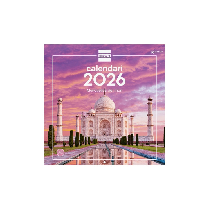Finocam Calendario de Pared en Catalan - Anual 2026 - Imagenes Variadas - 300x300mm - Espacio para Escribir - Tematica de Marav