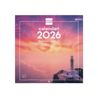 Finocam Calendario de Pared en Catalan - Anual 2026 - Imagenes Variadas - 300x300mm - Espacio para Escribir - Tematica de Atard