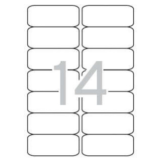 Apli Etiquetas Blancas Permanentes 99.1 x 38.1mm 25 Hojas