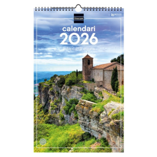 Finocam Calendario de Pared en Catalan - Anual 2026 - Imagenes Variadas - con Espiral - Espacio para Escribir - Tematica de Ciu