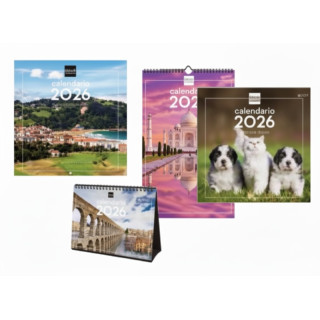 Finocam Pack de 35 Calendarios de Imagenes Surtidos en Catalan - Anual 2026 - Color Surtidos