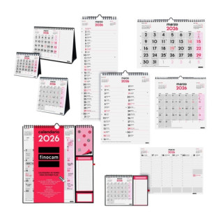 Finocam Pack de 70 Calendarios Neutros Surtidos - Anual 2026 - Color Surtidos