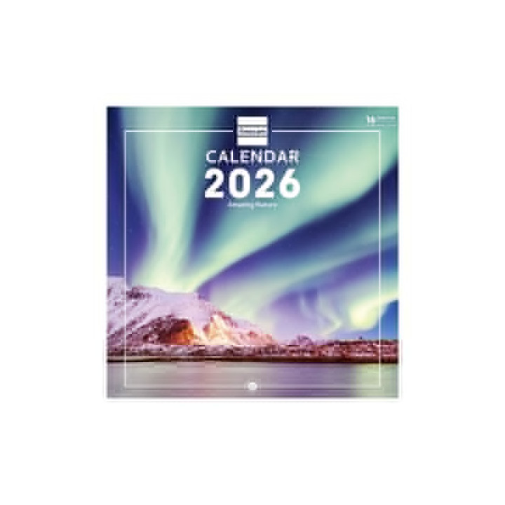 Finocam Calendario de Pared Internacional - Anual 2026 - Imagenes Variadas - 191x5x185mm - Tematica de Naturaleza