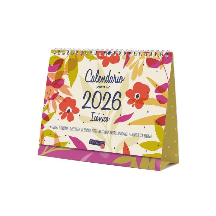 Finocam Talkual Calendario de Sobremesa - Anual 2026 - 210x70x170mm - Espacio para Escribir - Color Surtidos