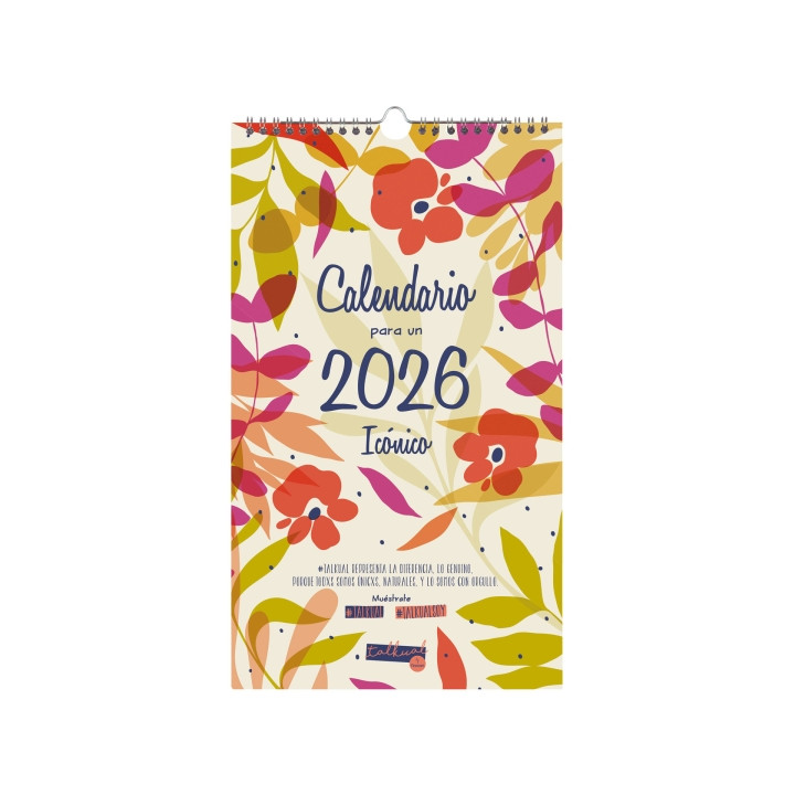 Finocam Talkual Calendario de Pared - Anual 2026 - 210x5x364mm - Espacio para Escribir - Color Surtidos