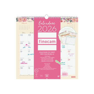 Finocam Design Calendario de Pared en Catalan - Anual 2026 - 300x5x310mm - Color Surtidos