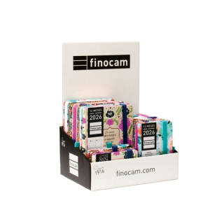 Finocam Minimal Design Expositor con 12 Agendas en Catalan - Anual 2026 - Color Surtidos