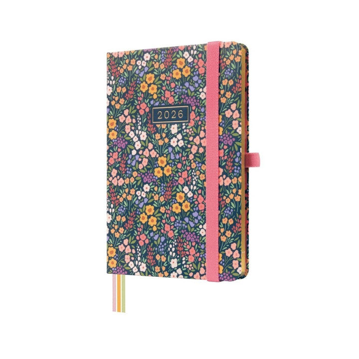 Finocam Minimal Design Agenda - Anual 2026 - Tapa Dura - Cierre con Goma Elastica - Formato M4 - 124x15x174mm - Semana Vista Ho