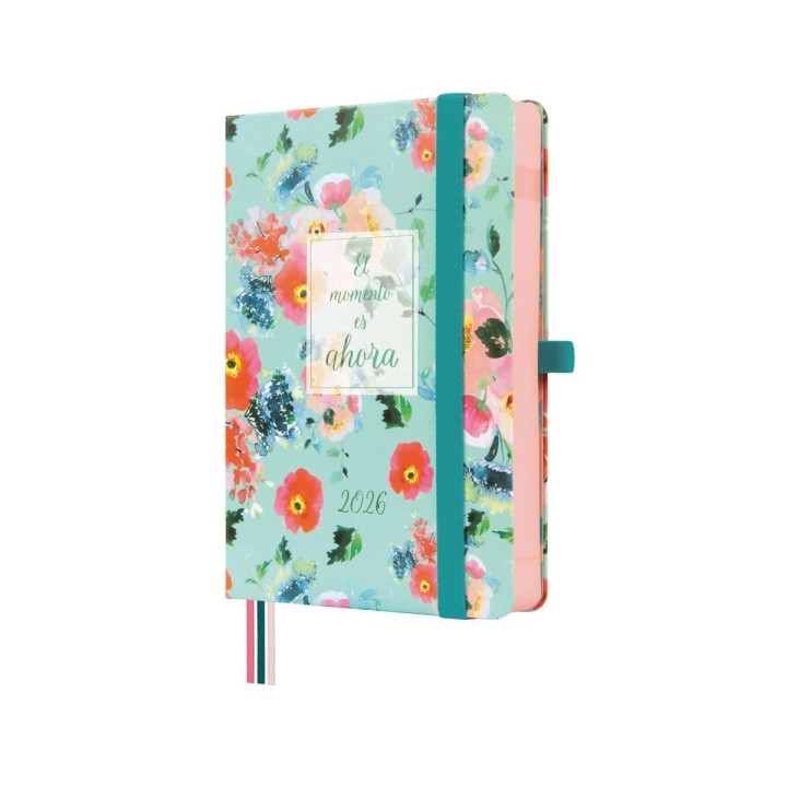 Finocam Minimal Design Agenda - Anual 2026 - Tapa Dura - Cierre con Goma Elastica - Formato M4 - 124x25x174mm - 1 Dia por Pagin