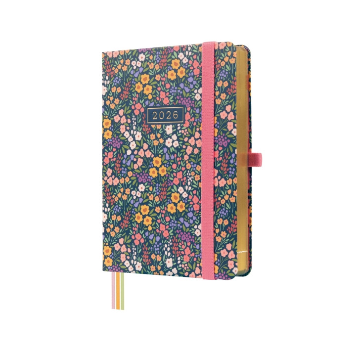 Finocam Minimal Design Agenda - Anual 2026 - Tapa Dura - Cierre con Goma Elastica - Formato M4 - 124x25x174mm - 1 Dia por Pagin