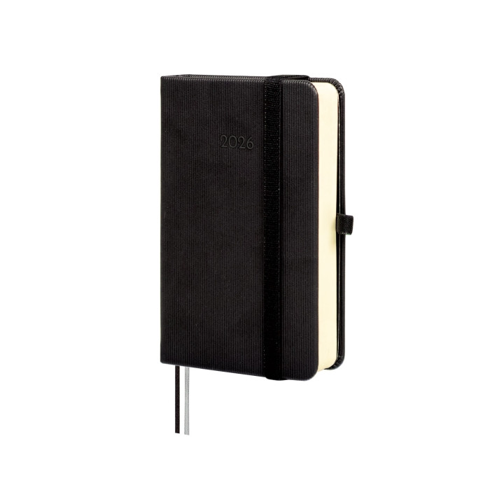Finocam Minimal Textura Agenda - Anual 2026 - Tapa Dura - Cierre con Goma Elastica - Formato M2 - 86x27x132mm - 1 Dia por Pagin