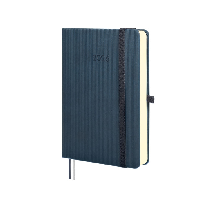Finocam Minimal Textura Agenda - Anual 2026 - Tapa Dura - Cierre con Goma Elastica - Formato M4 - 124x27x174mm - 1 Dia por Pagi