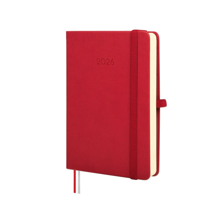 Finocam Minimal Textura Agenda - Anual 2026 - Tapa Dura - Cierre con Goma Elastica - Formato M4 - 124x27x174mm - 1 Dia por Pagi