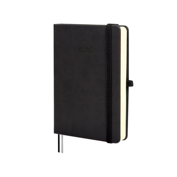 Finocam Minimal Textura Agenda - Anual 2026 - Tapa Dura - Cierre con Goma Elastica - Formato M4 - 124x27x174mm - 1 Dia por Pagi