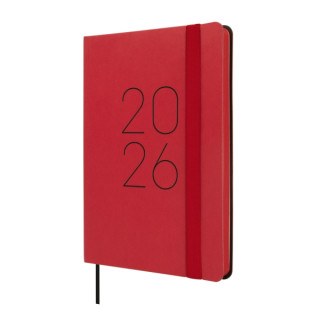 Finocam Flexi Lisa Agenda en Catalan - Anual 2026 - Tapa Blanda - Formato F4 - 120x13x172mm - Semana Vista Horizontal - Color R
