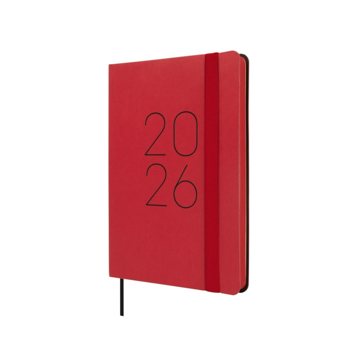 Finocam Flexi Lisa Agenda en Catalan - Anual 2026 - Tapa Blanda - Formato F4 - 120x13x172mm - Semana Vista Horizontal - Color R
