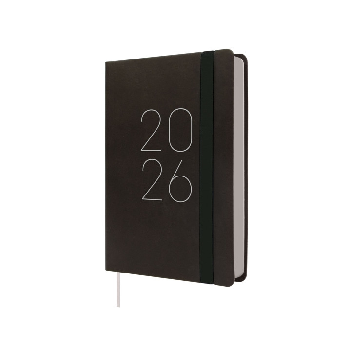 Finocam Flexi Lisa Agenda en Catalan - Anual 2026 - Tapa Blanda - Formato F4 - 120x23x172mm - 1 Dia por Pagina - Color Negro