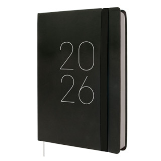 Finocam Flexi Lisa Agenda - Anual 2026 - Tapa Blanda - Formato FA5 - 151x23x214mm - 1 Dia por Pagina - Color Negro