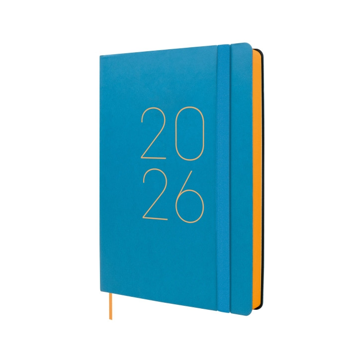 Finocam Flexi Lisa Agenda en Catalan - Anual 2026 - Tapa Blanda - Formato FA5 - 151x23x214mm - 1 Dia por Pagina - Color Azul