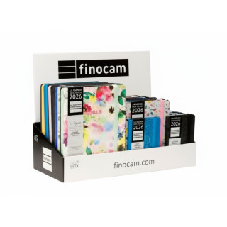Finocam Minimal Design Expositor con 22 Agendas Minimal Surtidas Agendas Minimal Surtidas - Anual 2026 - Color Surtidos