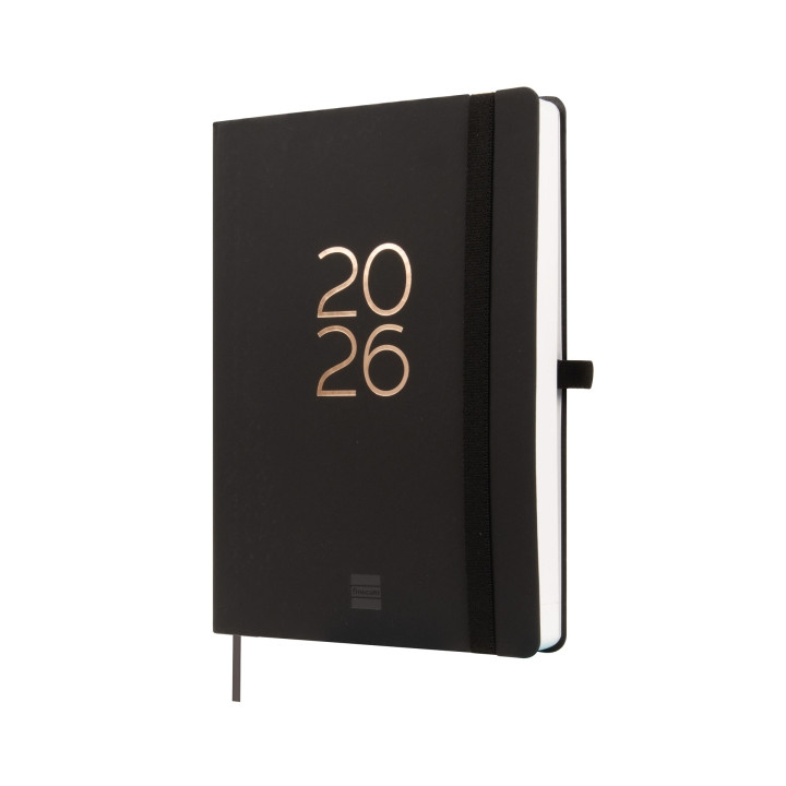 Finocam Capri Agenda Internacional - Anual 2026 - Formato FA5 - 153x23x214mm - 1 Dia por Pagina - Color Negro