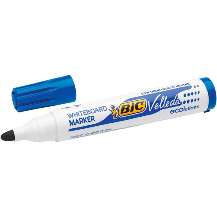 Bic Velleda 1701 ECOlutions Marcadores para Pizarra - Punta Redonda - Trazo de 1.5 mm - Tinta con Base de Alcohol - Ecologico -