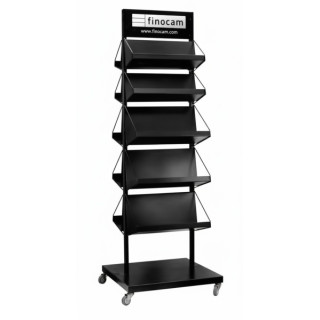 Finocam Expositor Vacio de Pie Metalico para Agendas - 4 ruedas - Color Surtidos