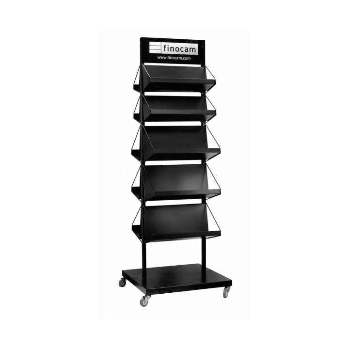 Finocam Expositor Vacio de Pie Metalico para Agendas - 4 ruedas - Color Surtidos