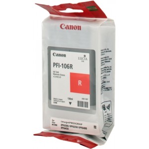 Canon pfi106 rojo cartucho de tinta original - pfi106r/6627b001