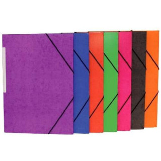 Mariola Carpeta de Carton Simil Prespan con Etiqueta en Lomo Folio 500gr/m2 - Medidas 34x25cm - Cierre con Goma Elastica - Colo