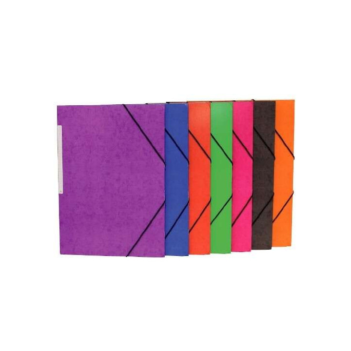 Mariola Carpeta de Carton Simil Prespan con Etiqueta en Lomo Folio 500gr/m2 - Medidas 34x25cm - Cierre con Goma Elastica - Colo