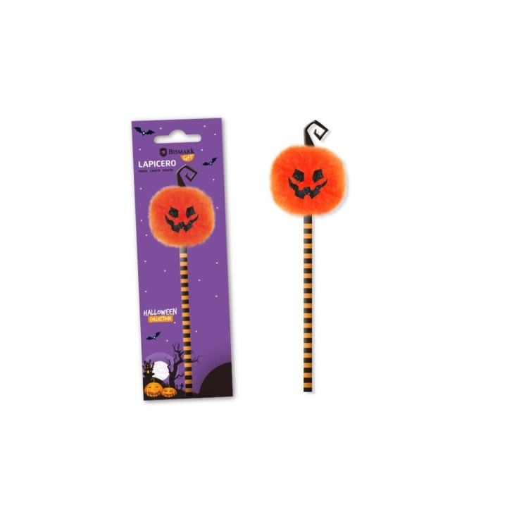 Bismark Lapiz Diseño Calabaza - Pompon Suave con Forma de Calabaza