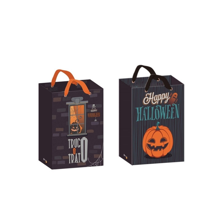 Bismark Bolsa de Papel Halloween - Asas de Lazo - 2 Diseños Aleatorios