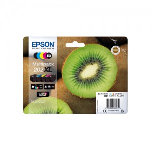 Epson 202xl pack de 5 cartuchos de tinta originales - c13t02g74010