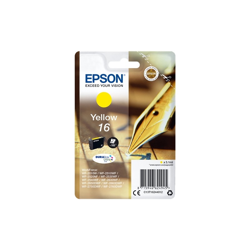 Epson t1624 amarillo cartucho de tinta original - c13t16244012 Epson t1624 amarillo cartucho de tinta original - c13t16244012