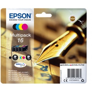 Epson t1626 pack de 4 cartuchos de tinta originales - c13t16264012