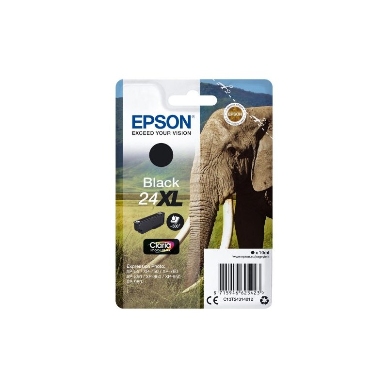 Epson t2431 (24xl) negro cartucho de tinta original - c13t24314012 Epson t2431 (24xl) negro cartucho de tinta original - c13t24314012