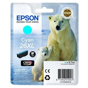 Epson t2632 (26xl) cyan cartucho de tinta original - c13t26324012