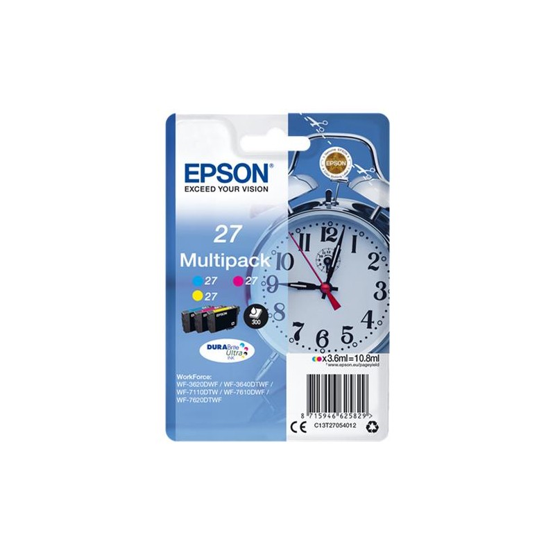 Epson t2705 (27) pack de 3 cartuchos de tinta originales - c13t27054012 Epson t2705 (27) pack de 3 cartuchos de tinta originales - c13t27054012