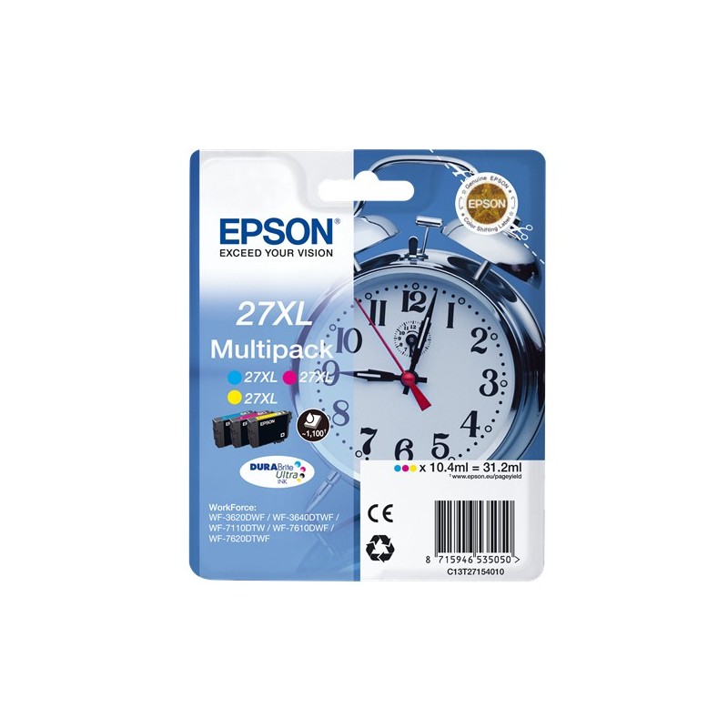 Epson t2715 (27xl) pack de 3 cartuchos de tinta originales - c13t27154012 Epson t2715 (27xl) pack de 3 cartuchos de tinta originales - c13t27154012