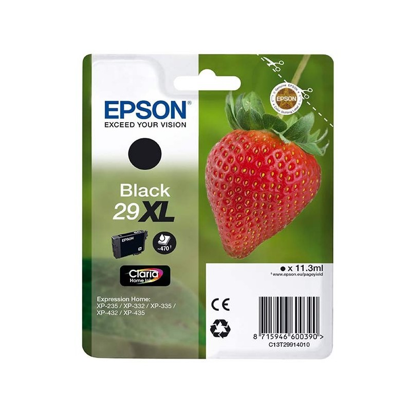 Epson t2991 (29xl) negro cartucho de tinta original - c13t29914012 Epson t2991 (29xl) negro cartucho de tinta original - c13t29914012