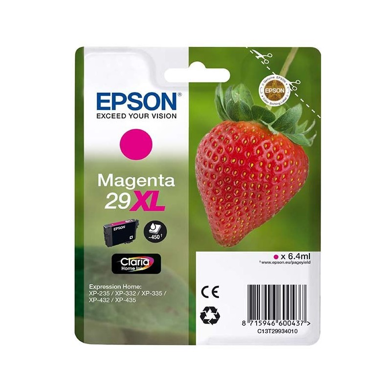 Epson t2993 (29xl) magenta cartucho de tinta original - c13t29934012