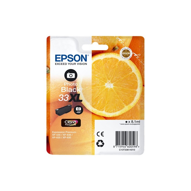 Epson t3361 (33xl) negro cartucho de tinta original - c13t33614012 Epson t3361 (33xl) negro cartucho de tinta original - c13t33614012