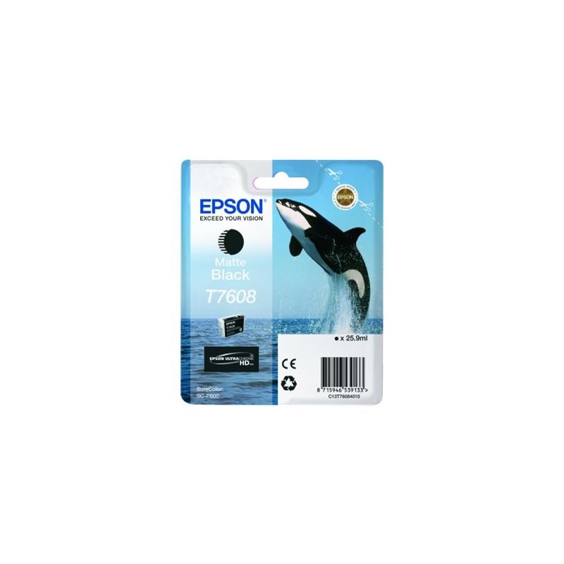 Epson t7608 negro mate cartucho de tinta original - c13t76084010 Epson t7608 negro mate cartucho de tinta original - c13t76084010