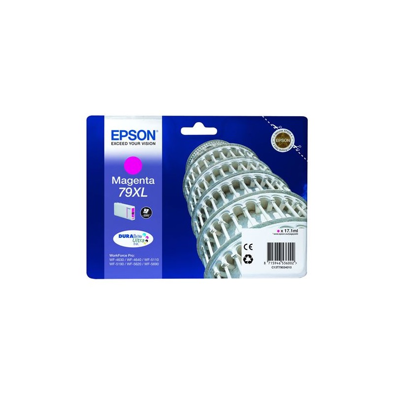 Epson t7903 (79xl) magenta cartucho de tinta original - c13t79034010 Epson t7903 (79xl) magenta cartucho de tinta original - c13t79034010