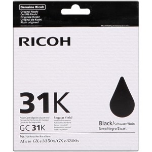 Ricoh gc31k negro cartucho de gel original - 405688