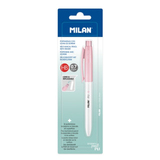 Milan Pl1 + Portaminas 0.7mm - Superficie Antibacteriana - Color Rosa