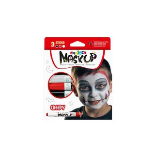 Carioca Mask Up Creepy Pack de 3 Colores para la Piel - Colores Brillantes - Lavables - Base Agua - Incluye Dos Tutoriales Paso