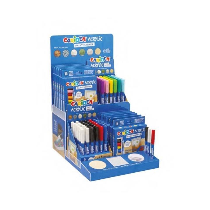 Carioca Acrylic Expositor Surtido de Marcadores Acrilicos
